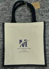 Sacoșă textilă pentru pictat din iuta si bumbac - Printers' Midi Jute Bag — fotografia 3