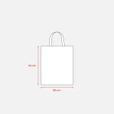 Pungă de cumpărături din bumbac de 135 g/m², cu mânere scurte – cu logo-ul firmei — fotografia 4