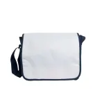 Rucsac din poliester 600D, cu curea de umăr reglabilă și clapă albă – cu logo-ul firmei — fotografia 2