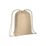 Rucsac din bumbac de 135 g/m², cu închidere cu șnur – cu logo-ul firmei — fotografia 1
