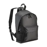 Rucsac din poliester reciclat (R-PET) cu buzunar exterior cu fermoar – cu logo-ul firmei — fotografia 1