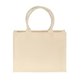 Geantă de cumpărături din bumbac laminat, 300 g/m² – cu logo-ul firmei — fotografia 2