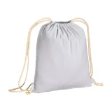 Rucsac din bumbac de 180 g/m², cu închidere cu șnur – cu logo-ul firmei — fotografia 1