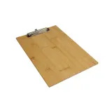Dosar din bambus format A4 cu clemă metalică – cu logo-ul firmei — fotografia 3