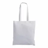 Pungă din bumbac de 180 g/m², cu mânere lungi – cu logo-ul firmei — fotografia 3