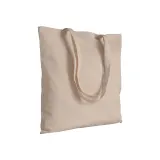 Pungă din bumbac de 180 g/m², cu mânere lungi – cu logo-ul firmei — fotografia 1