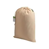 Pungă cadou din bumbac organic, 140 g/m², 30 x 45 cm – cu logo-ul firmei — fotografia 1