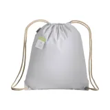 Pungă din bumbac organic cu șnur și colțuri întărite 140 g/m² – cu logo-ul firmei — fotografia 2