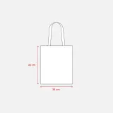 Pungă de cumpărături din policoton strălucitor, 90 g/m², cu mânere lungi – cu logo-ul firmei — fotografia 4