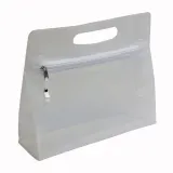 Geantă cosmetică din PVC transparentă, cu fermoar și mâner – cu logo-ul firmei — fotografia 1