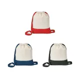 Rucsac cu snur 100% bumbac (180 g/m²) Romford – cu logo-ul firmei — fotografia 2