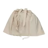Sacoșă textilă mare din bumbac organic cu mânere lungi si snur strangere 180 g/m² — fotografia 1