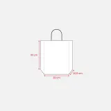 Pungă de cumpărături din hârtie de 100 gr/m², cu pliu lateral – cu logo-ul firmei — fotografia 3