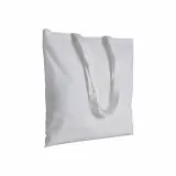 Pungă din bumbac de 180 g/m², cu mânere lungi – cu logo-ul firmei — fotografia 1