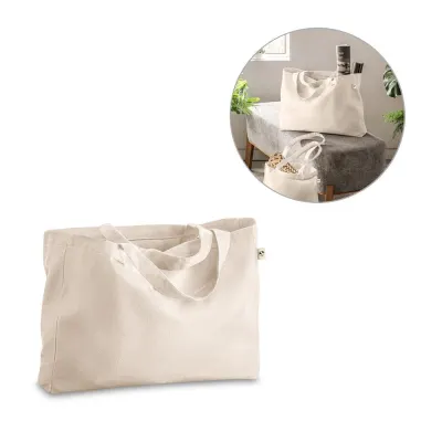 Sacoșă textilă din bumbac (50%), bumbac reciclat (30%) și poliester (20% rPET) (280 g/m²) Parma