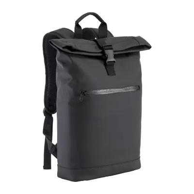 Rucsac pentru laptop din PU moale, rezistent la apă (15") – cu logo-ul firmei