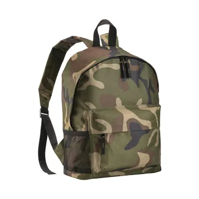 Rucsac de camuflaj din poliester 600D, cu 3 buzunare (un buzunar lateral din plasă). Curele de umăr reglabile – cu logo-ul firmei