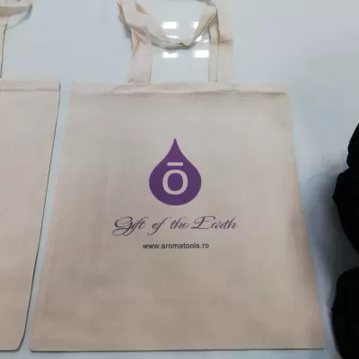 Sacose bumbac sbt 145g personalizata transfer termic gift of the earth aromatools