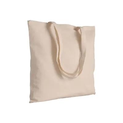 Sacoșă textilă de cumpărături din bumbac de 135 g/m², cu mânere lungi