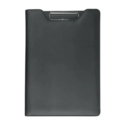 Clasor din PU pentru blocnotes. Blocnotes cu 20 de foi liniate, cu arc metalic – cu logo-ul firmei