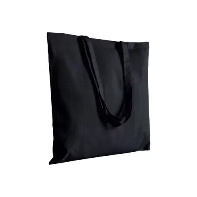 Sacoșă textilă din bumbac colorat de 220 g/m², mânere lungi