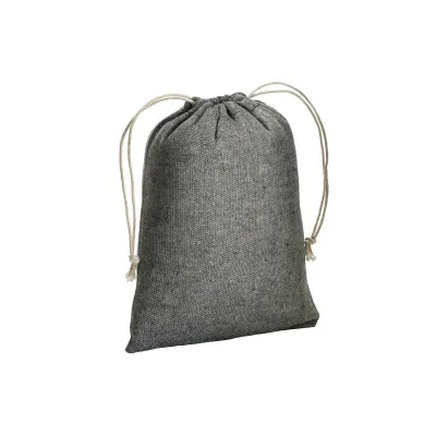 Pungă cadou din bumbac reciclat, 150 g/m², 15 x 20 cm – cu logo-ul firmei