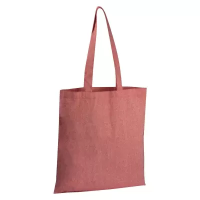 Sacoșă textilă Eco Tex Standard 100 din bumbac reciclat cu mânere lungi, 140gm²