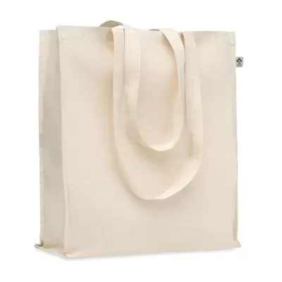 Sacoșe textile din Bumbac Organic SBT 140 g/m² - Natur (cu burduf)