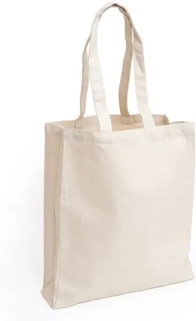 Sacoșe textile din Bumbac SBT 145 g/m² - Natur (cu burduf)
