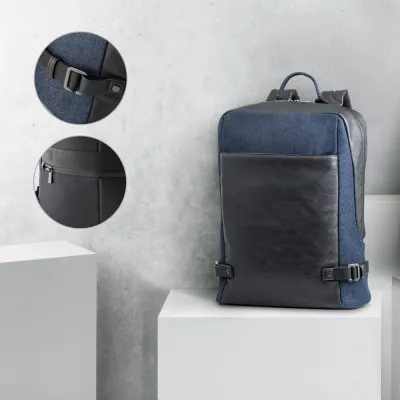Rucsac pentru laptop până la 15.6'' în denim și PU Divergent backpack I – cu logo-ul firmei
