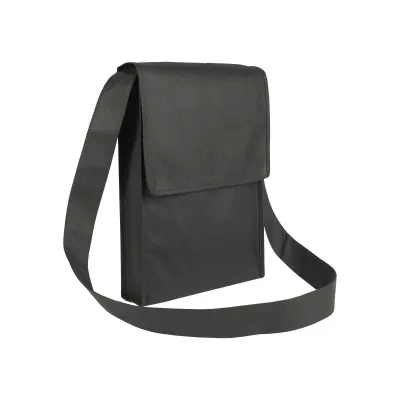 Geantă de umăr tip rucsac din material nețesut cusut, de 80 g/m², cu clapă de întărire – cu logo-ul firmei