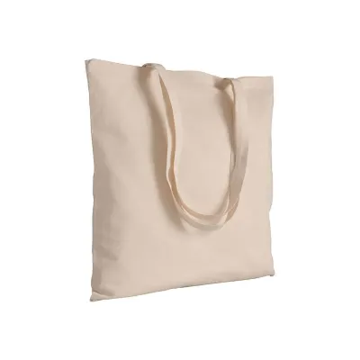 Sacoșă textilă de cumpărături din bumbac de 220 g/m², cu mânere lungi