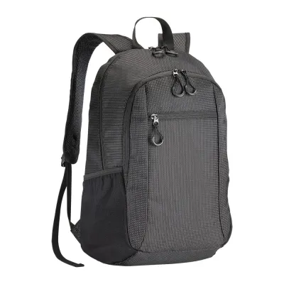 Rucsac din nailon Dobby pentru laptop, cu 3 buzunare – cu logo-ul firmei