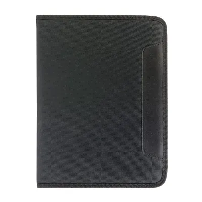 Mapă tip bloc A4 cu buzunar și buclă pentru stilou, cu bloc de hârtie liniat inclus – cu logo-ul firmei