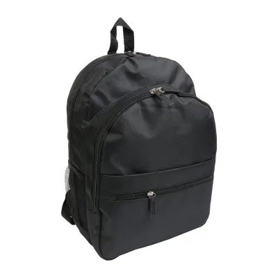 Rucsac din poliester 600D cu 6 buzunare (două buzunare laterale din plasă). Buzunar frontal cu velcro – cu logo-ul firmei