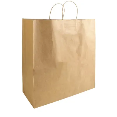 Hârtie 100% reciclată, 100 gr/m², pungă de cumpărături cu pliu lateral din bumbac reciclat din hârtie 100 g/m² – cu logo-ul firmei