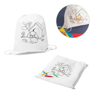 Geantă de colorat pentru copii (80 g/m²) Draws – cu logo-ul firmei