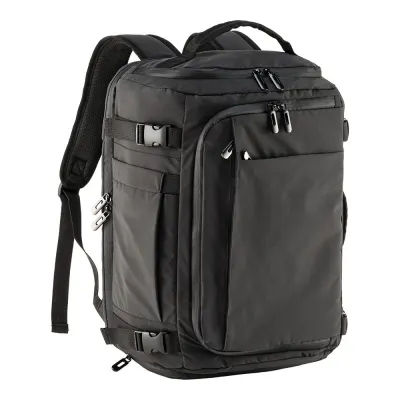 Rucsac/valiză de călătorie de dimensiuni de cabină, cu compartiment pentru laptop (15), din poliester – cu logo-ul firmei