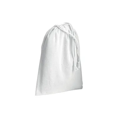 Pungă din bumbac cu șnur, 120 g/m², 15 x 20 cm – cu logo-ul firmei