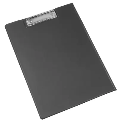 Dosar din plastic cu bloc de notițe A4, suport pentru hârtie și suport pentru pix – cu logo-ul firmei