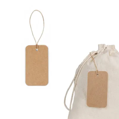 Etichetă dreptunghiulară fabricată din hârtie 100% reciclată (700 g/m²) Label Rectangular – cu logo-ul firmei