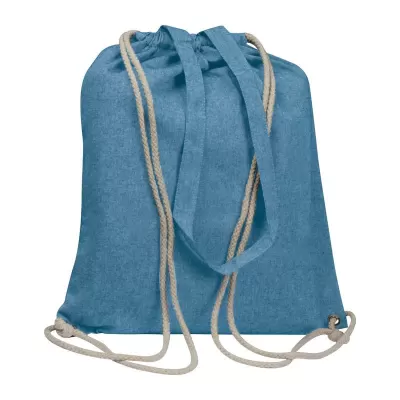 Sacoșă textilă 2 în 1 din bumbac reciclat (sacoșă si rucsac) 140 g/m²