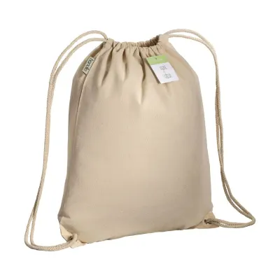 Pungă din bumbac organic cu șnur și colțuri întărite – cu logo-ul firmei