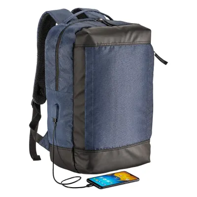 Rucsac pentru laptop din poliester reciclat, vopsit cu vopsele ecologice din bumbac reciclat – cu logo-ul firmei