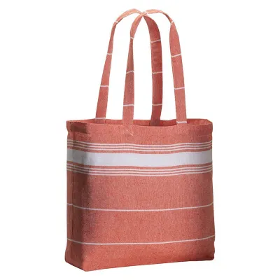 Geantă de cumpărături din bumbac de tip „fouta”, 180 g/m², cu mânere lungi – cu logo-ul firmei