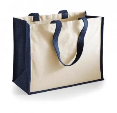 Sacoșă textilă pictat clasic bumbac si Iuta - Printers' Jute Classic Shopper