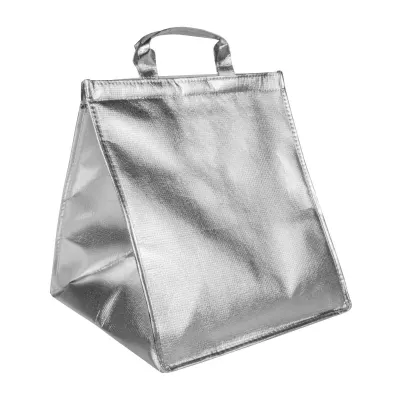 Geantă termoizolantă din material nețesut laminat, 120 g/m², pentru torturi/pizza, cu închidere cu velcro – cu logo-ul firmei