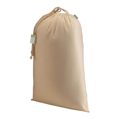 Pungă cadou din bumbac organic, 140 g/m², 50 x 75 cm – cu logo-ul firmei