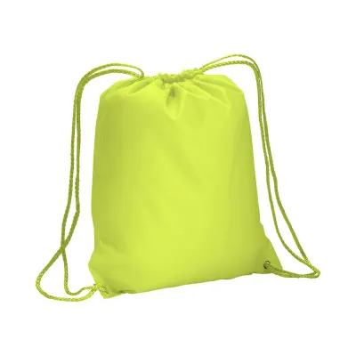 Rucsac din poliester fluorescent 210T, cu închidere cu șnur și colțuri întărite – cu logo-ul firmei