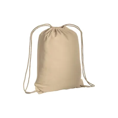Rucsac din bumbac de 135 g/m², cu închidere cu șnur – cu logo-ul firmei